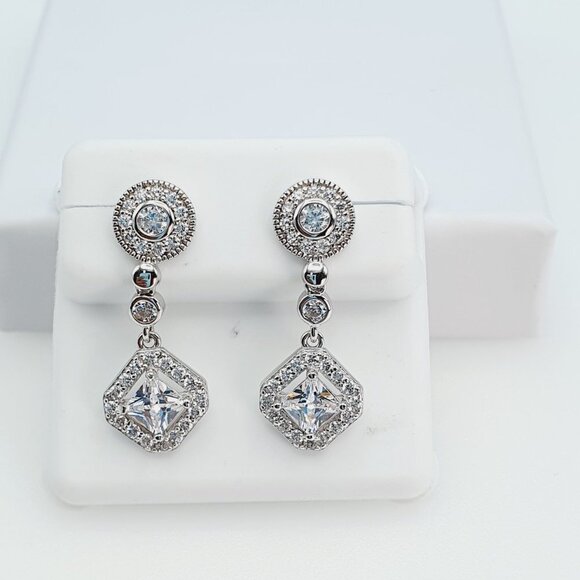 "925 Sterling Silver Cubic Zirconia Earrings, U19254851 - Picture 5 of 11